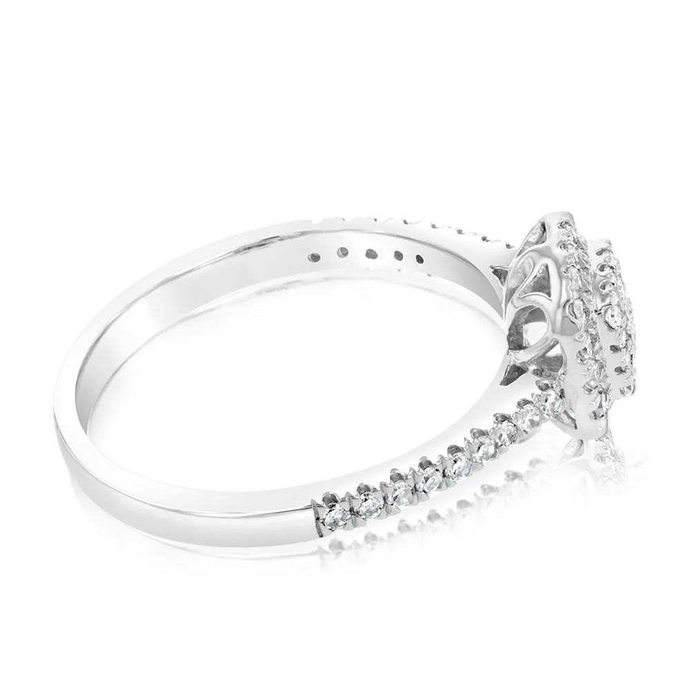 1/4 Carat Luminesce Laboratory Grown Silver Ring with 57 Diamonds Shiels