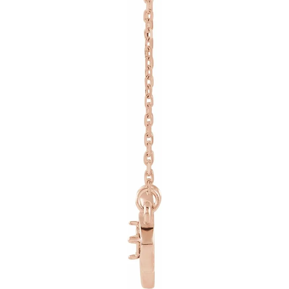 14K Gold 1/10 CTW Natural Diamond Infinity-Inspired Heart Necklace