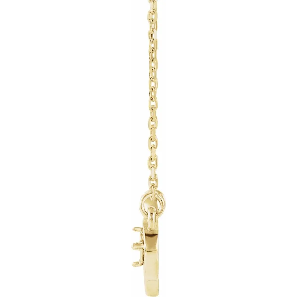 14K Gold 1/10 CTW Natural Diamond Infinity-Inspired Heart Necklace