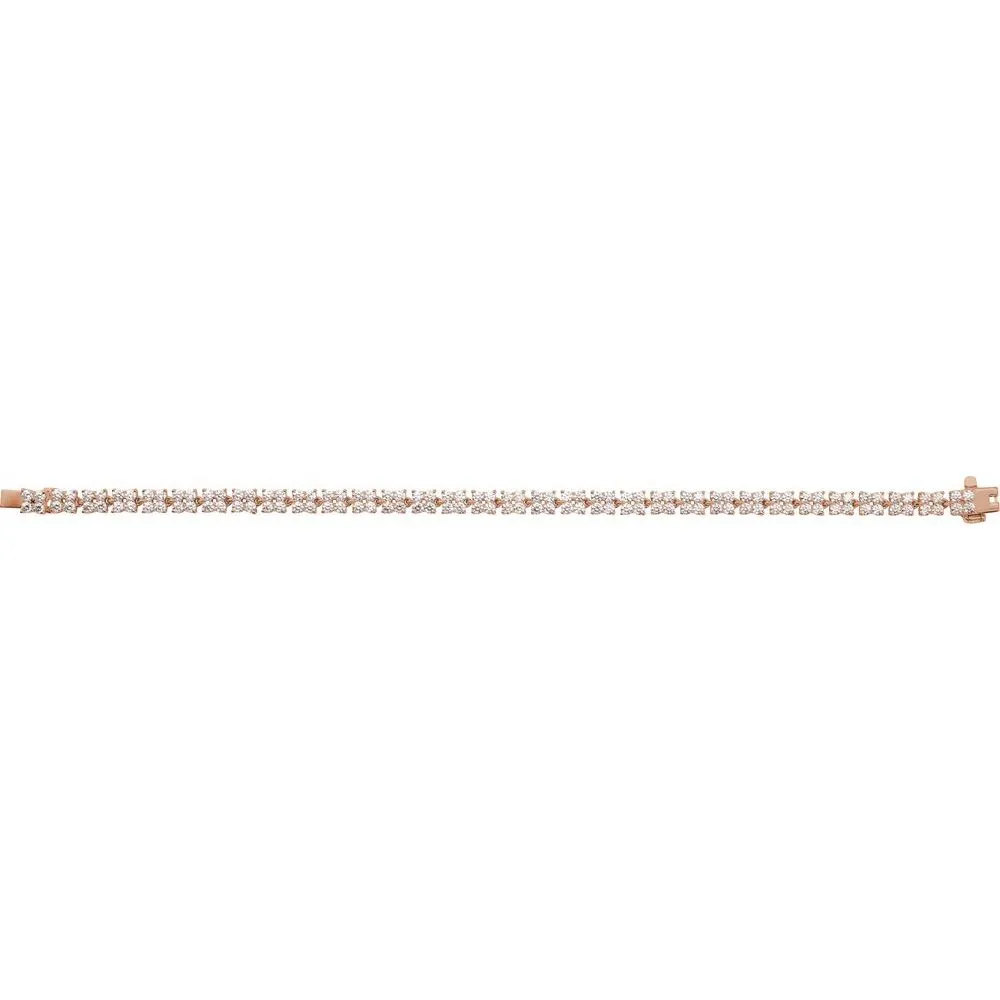14K Gold 5 1/3 CTW Lab-Grown Diamond Line 7 1/4" Bracelet