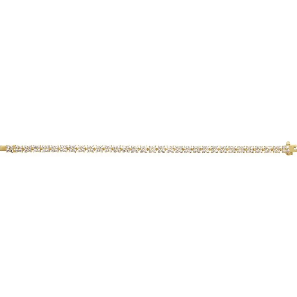 14K Gold 5 1/3 CTW Lab-Grown Diamond Line 7 1/4" Bracelet