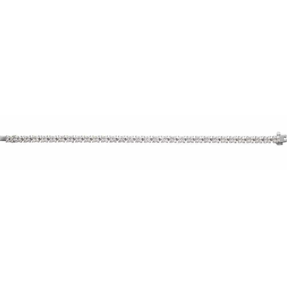 14K Gold 5 1/3 CTW Lab-Grown Diamond Line 7 1/4" Bracelet