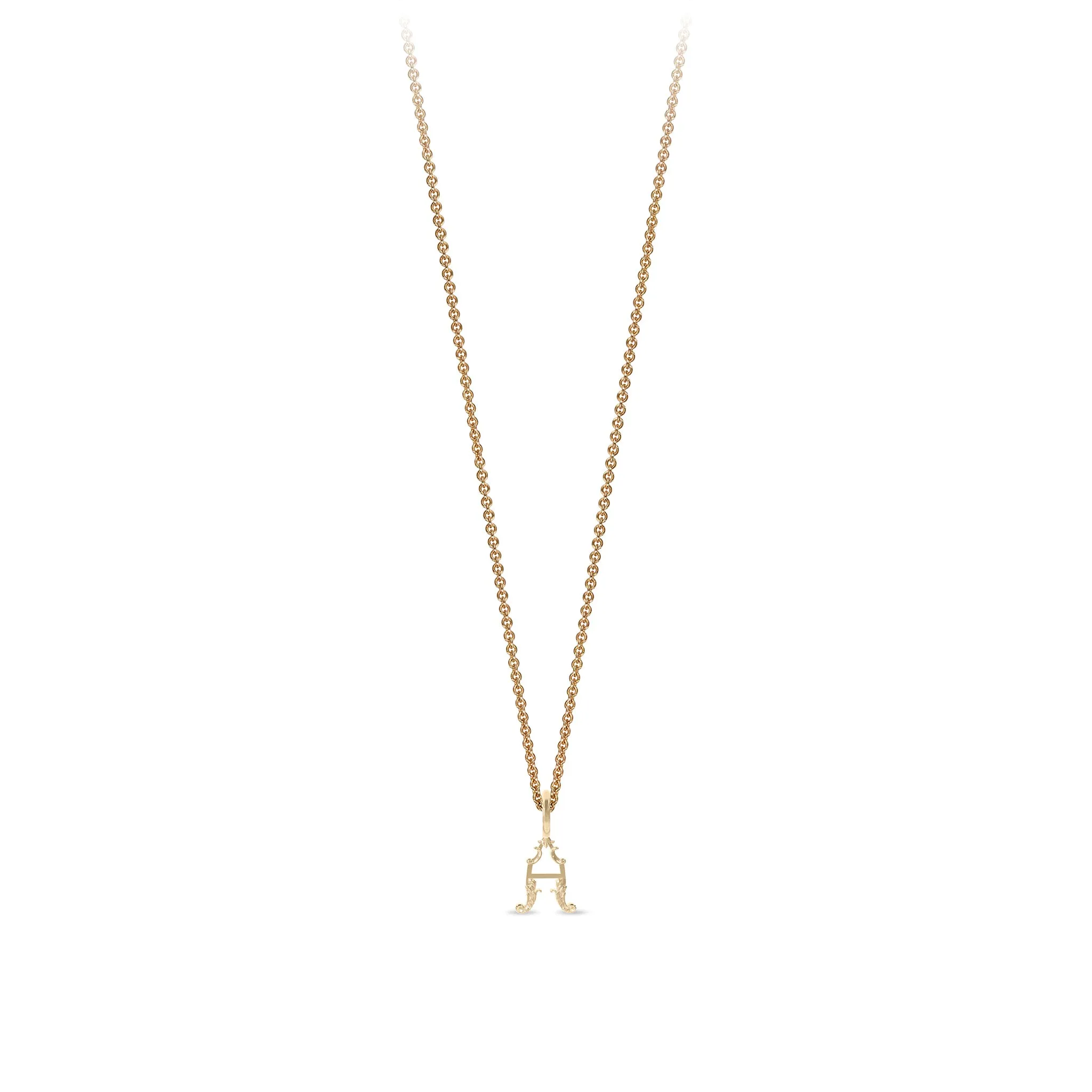 14K Gold Baby Baroque Letter Charms