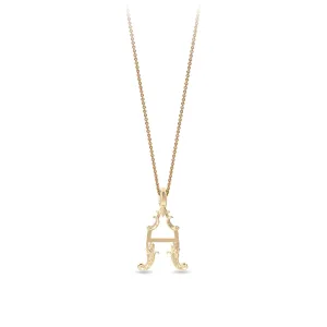 14K Gold Baroque Letter Charms