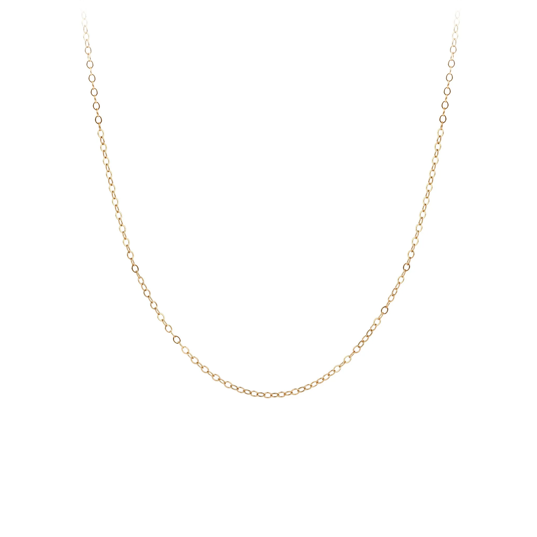 14K Gold Extra Light Flat Oval Chain