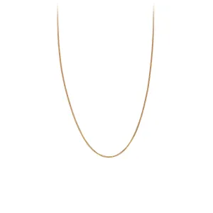 14K Gold Natural Diamond Cut Square Wheat Chain