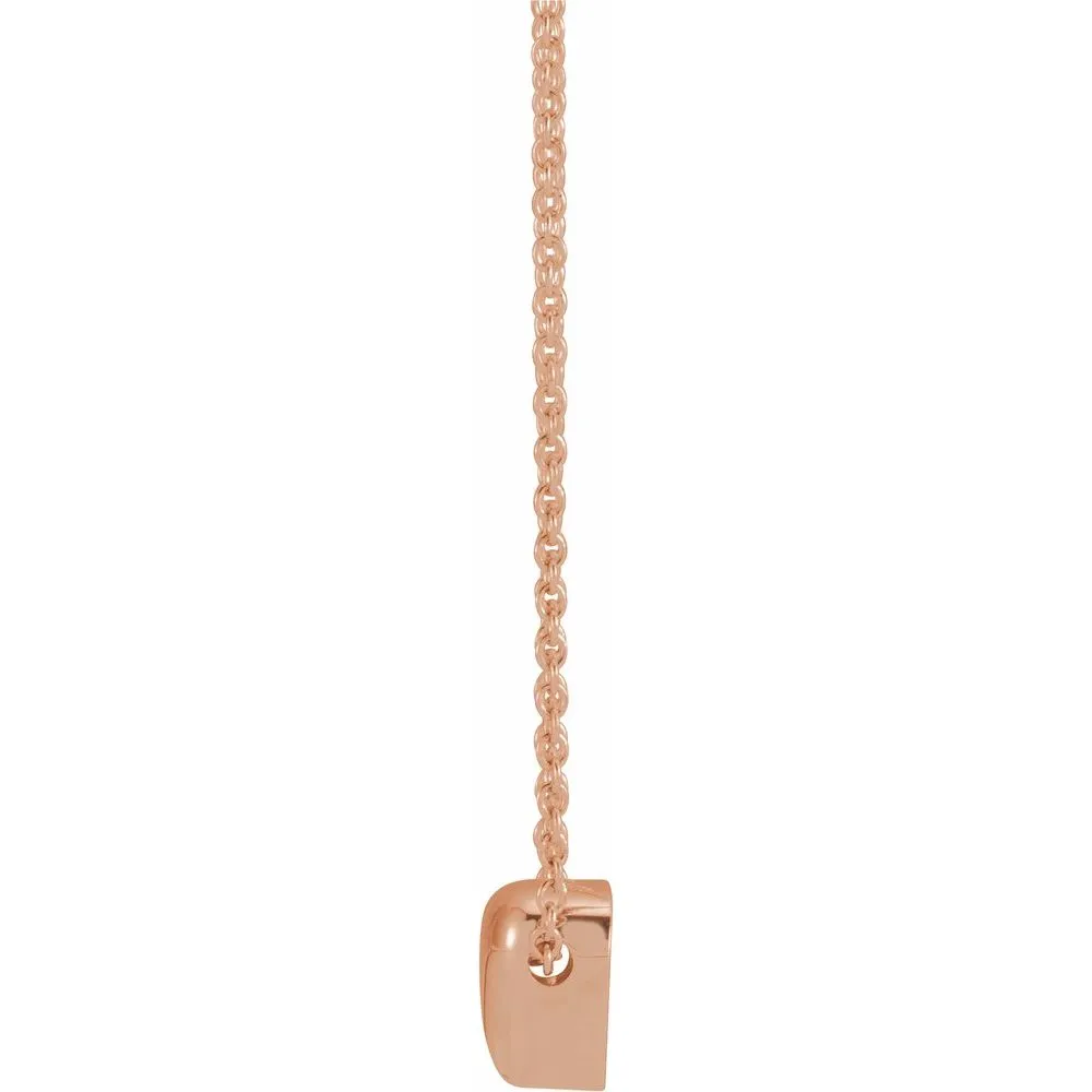 14K Gold Puffed Heart Necklace