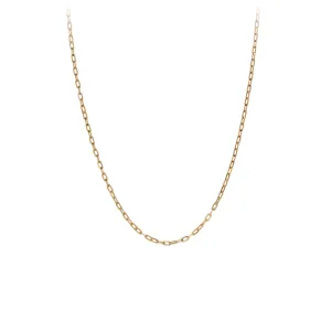 14K Gold Short Link Paperclip Chain