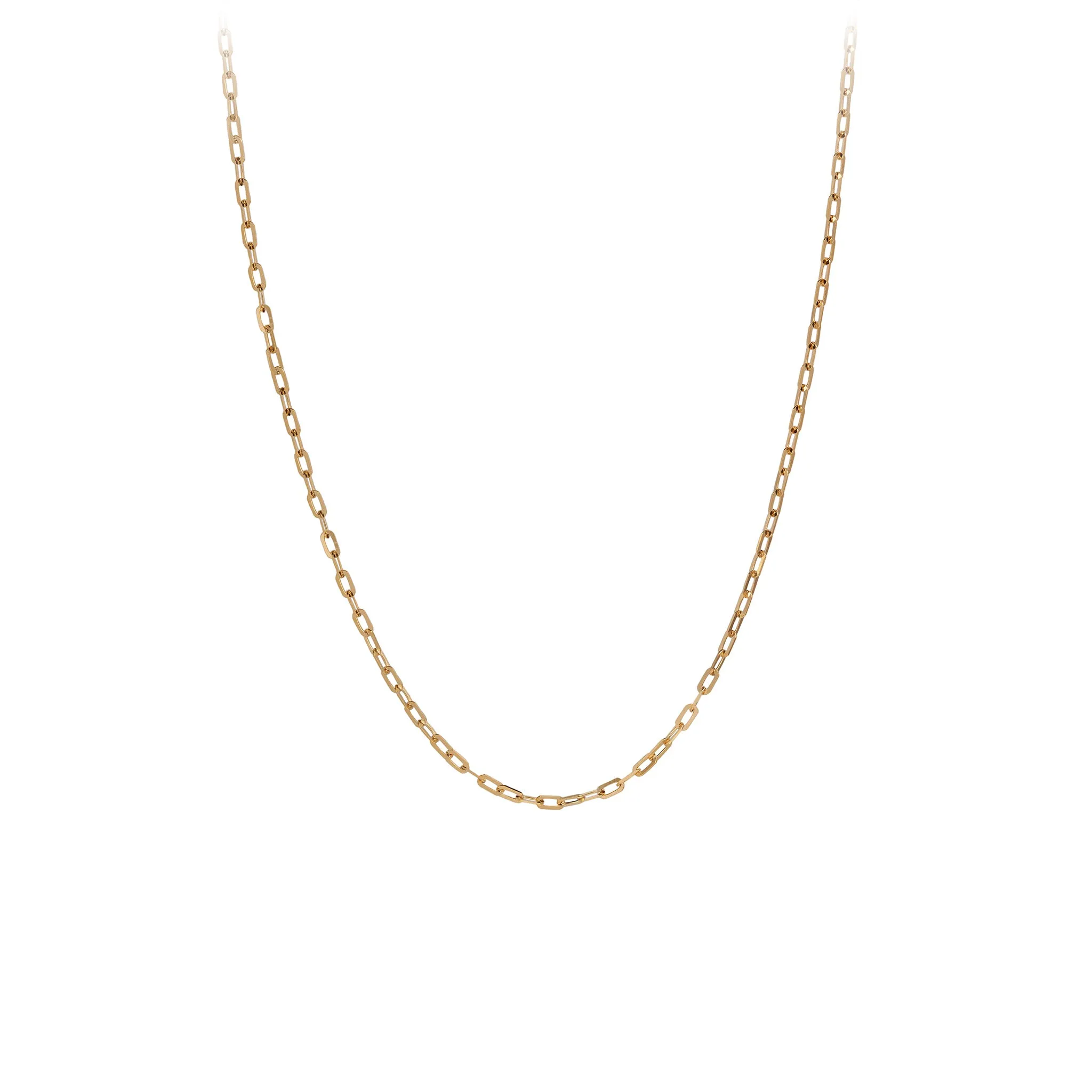 14K Gold Short Link Paperclip Chain
