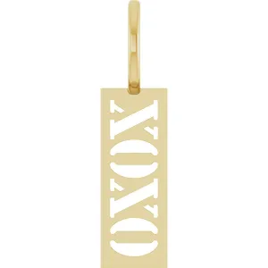14K Gold XOXO Charm/Pendant