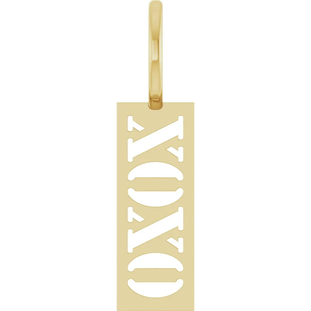 14K Gold XOXO Charm/Pendant