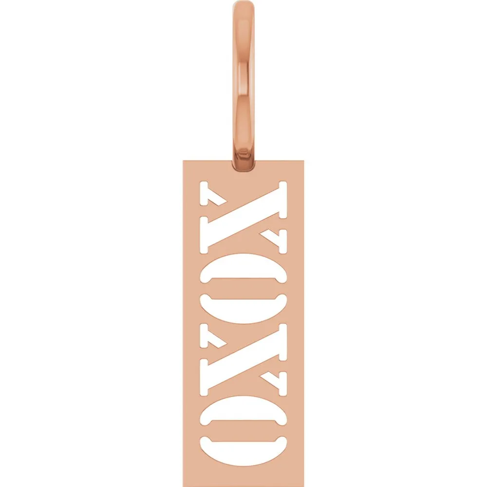 14K Gold XOXO Charm/Pendant