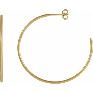 14K Yellow Gold-Filled 38 mm Hoop Earrings