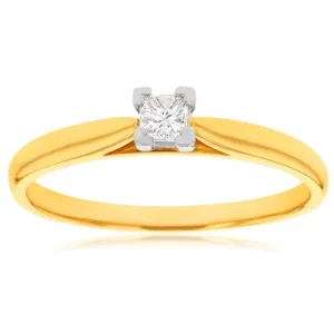 18ct Yellow Gold Solitaire Ring With 0.2 Carat Diamond Shiels