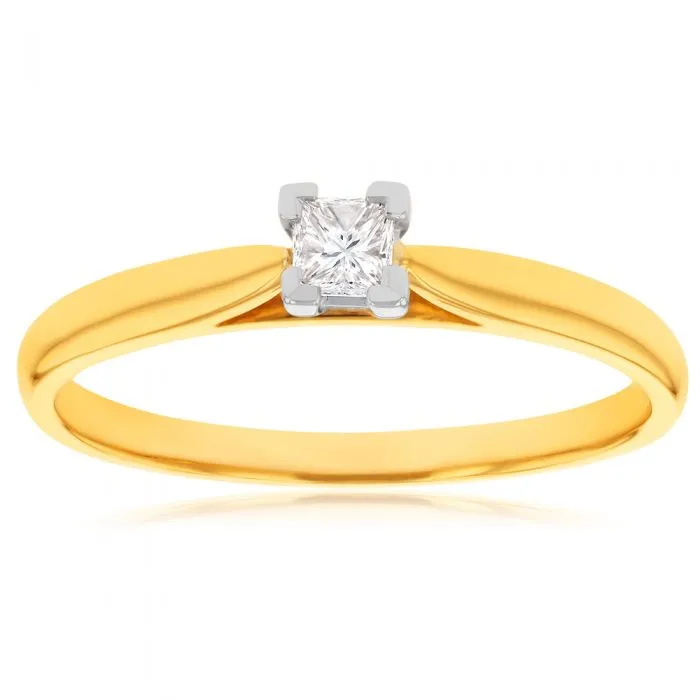 18ct Yellow Gold Solitaire Ring With 0.2 Carat Diamond Shiels