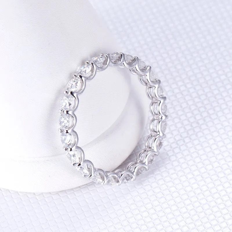 21 Stone Round Diamond Gold Eternity Band | 2.31 ct