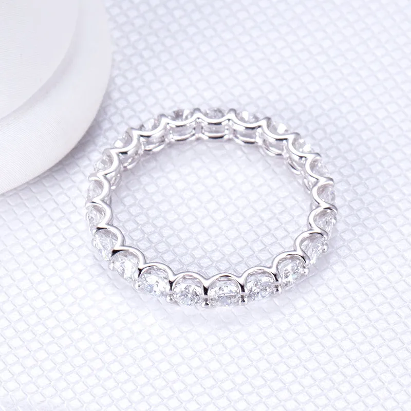 21 Stone Round Diamond Gold Eternity Band | 2.31 ct