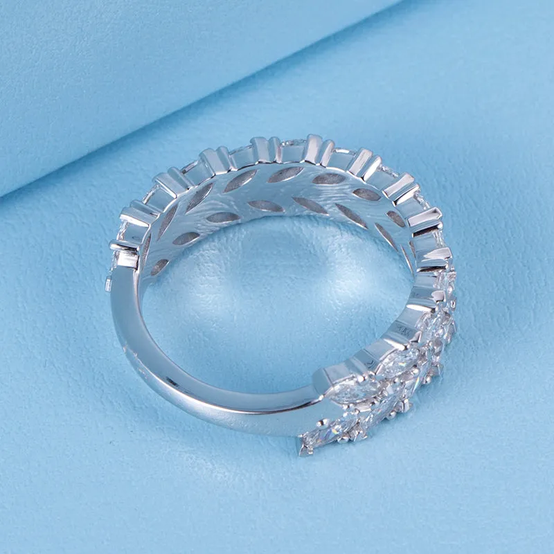26 Stone Marquise Diamond Gold Band | 3.64 ct