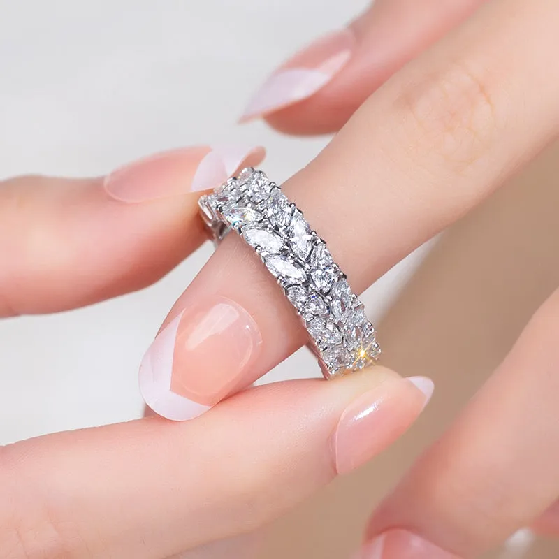 26 Stone Marquise Diamond Gold Band | 3.64 ct