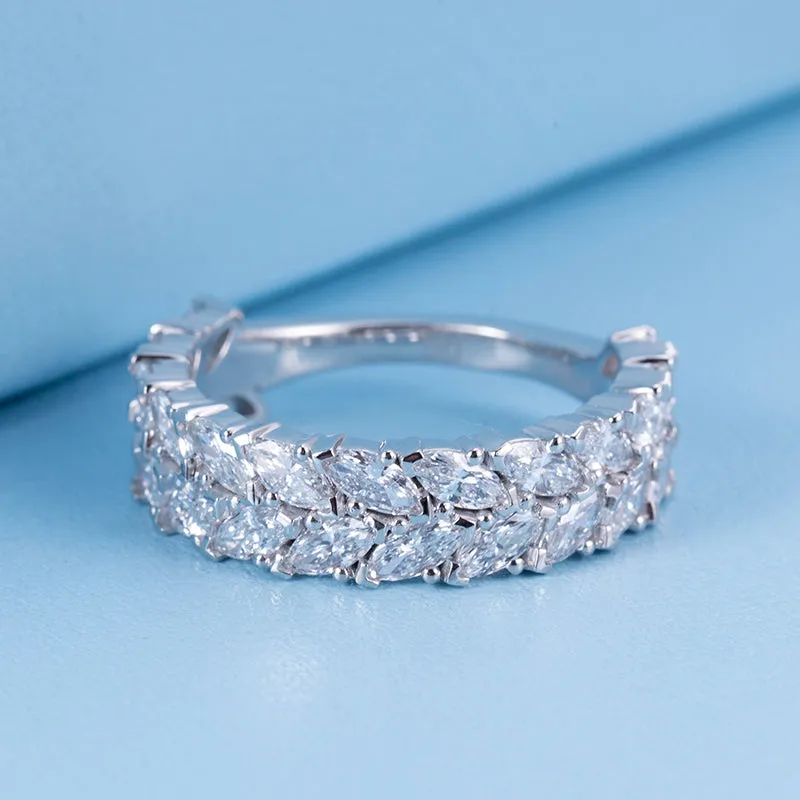 26 Stone Marquise Diamond Gold Band | 3.64 ct