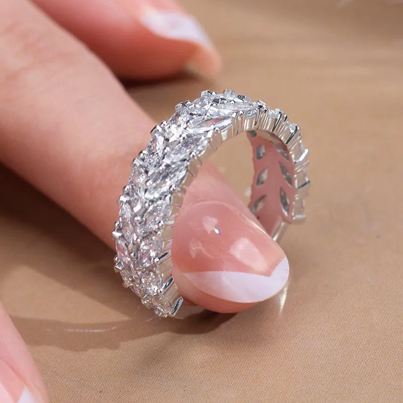 26 Stone Marquise Diamond Gold Band | 3.64 ct