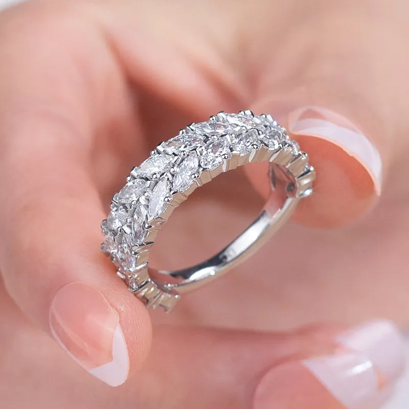 26 Stone Marquise Diamond Gold Band | 3.64 ct