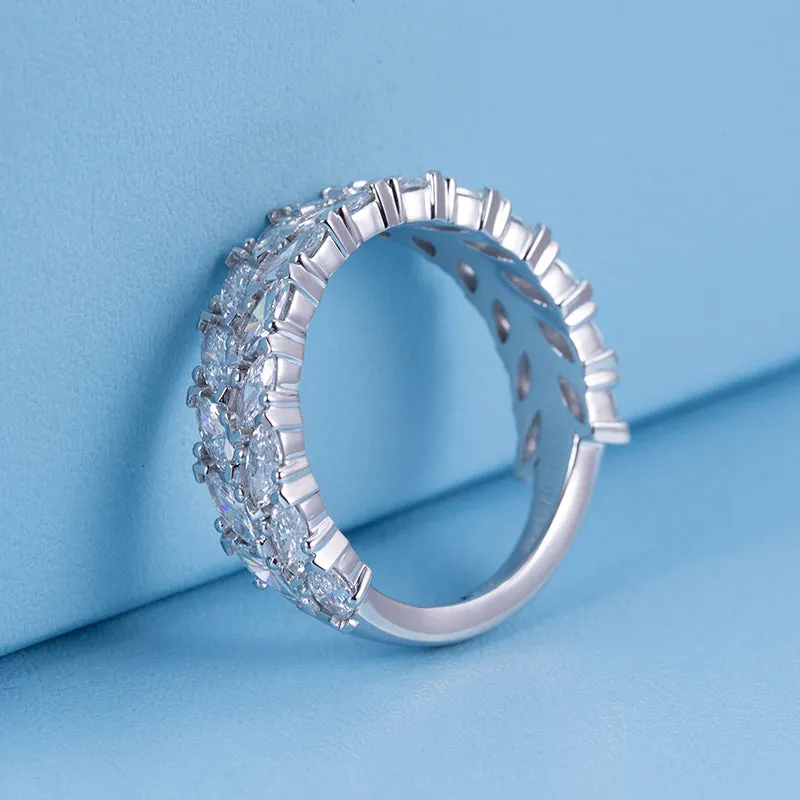 26 Stone Marquise Diamond Gold Band | 3.64 ct