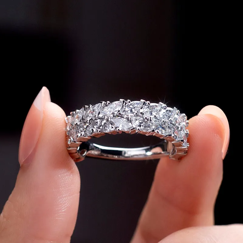 26 Stone Marquise Diamond Gold Band | 3.64 ct