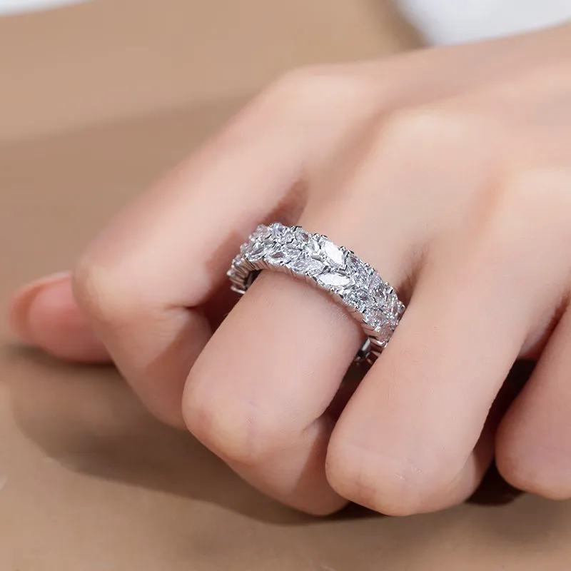 26 Stone Marquise Diamond Gold Band | 3.64 ct