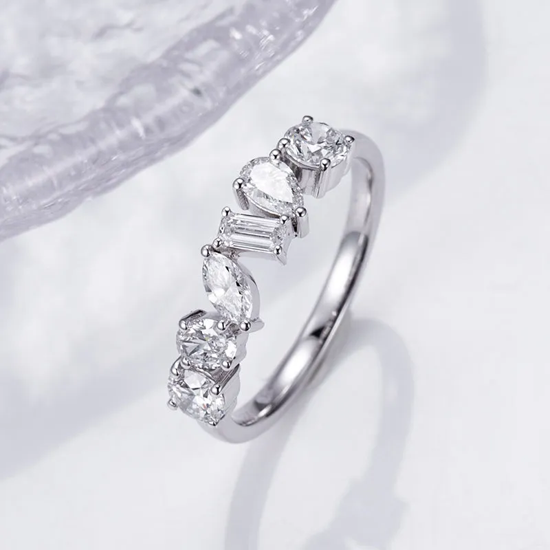 6 Stone Assorted Diamond Gold Band | 1.14 ct