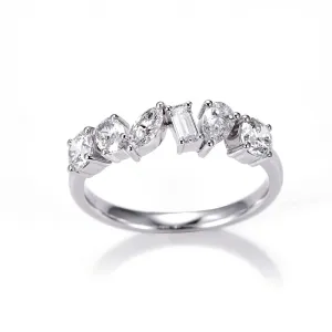 6 Stone Assorted Diamond Gold Band | 1.14 ct