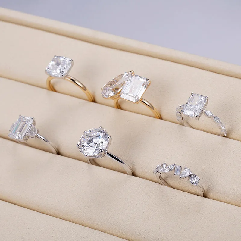 6 Stone Assorted Diamond Gold Band | 1.14 ct