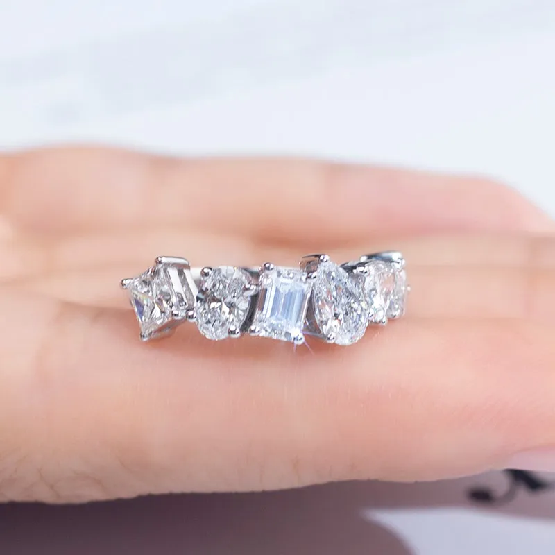 7 Stone Assorted Diamond Gold Band | 2.23 ct