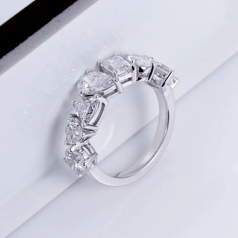 7 Stone Assorted Diamond Gold Band | 2.23 ct