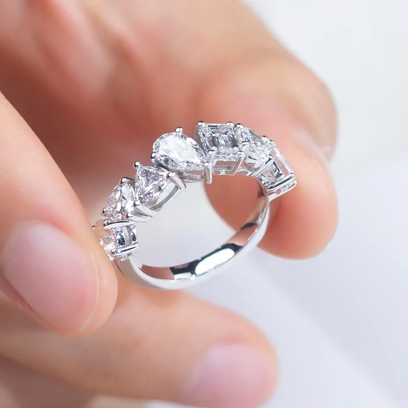 7 Stone Assorted Diamond Gold Band | 2.23 ct