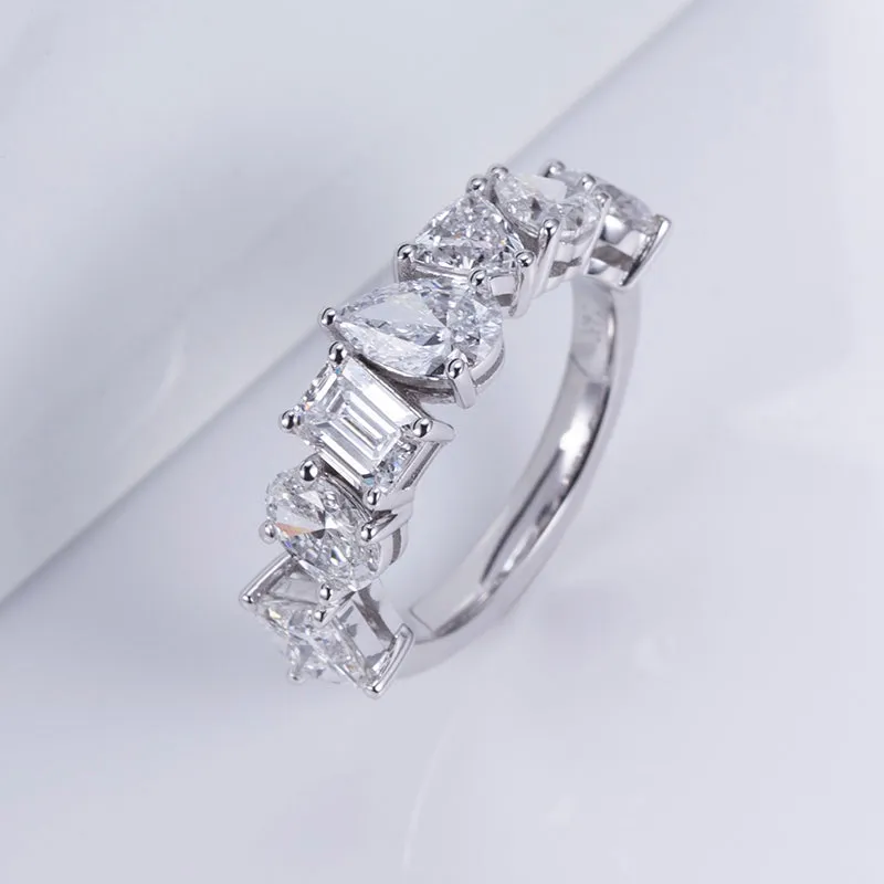 7 Stone Assorted Diamond Gold Band | 2.23 ct