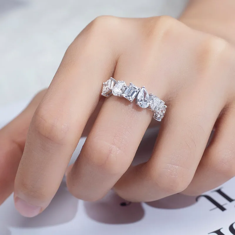 7 Stone Assorted Diamond Gold Band | 2.23 ct