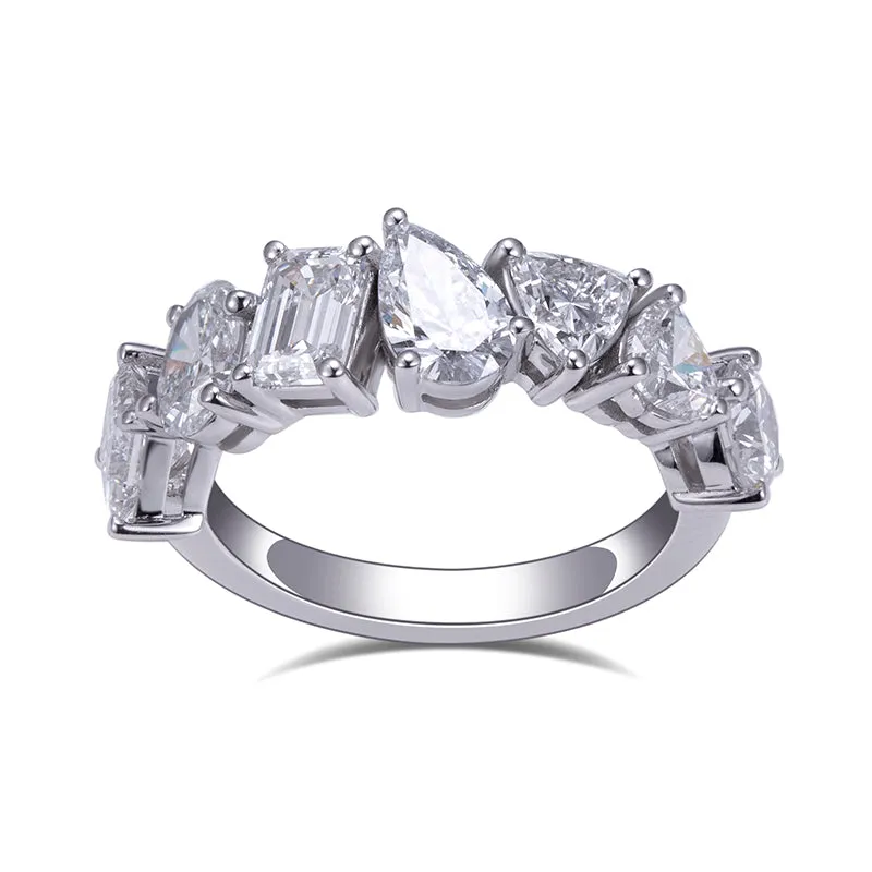 7 Stone Assorted Diamond Gold Band | 2.23 ct
