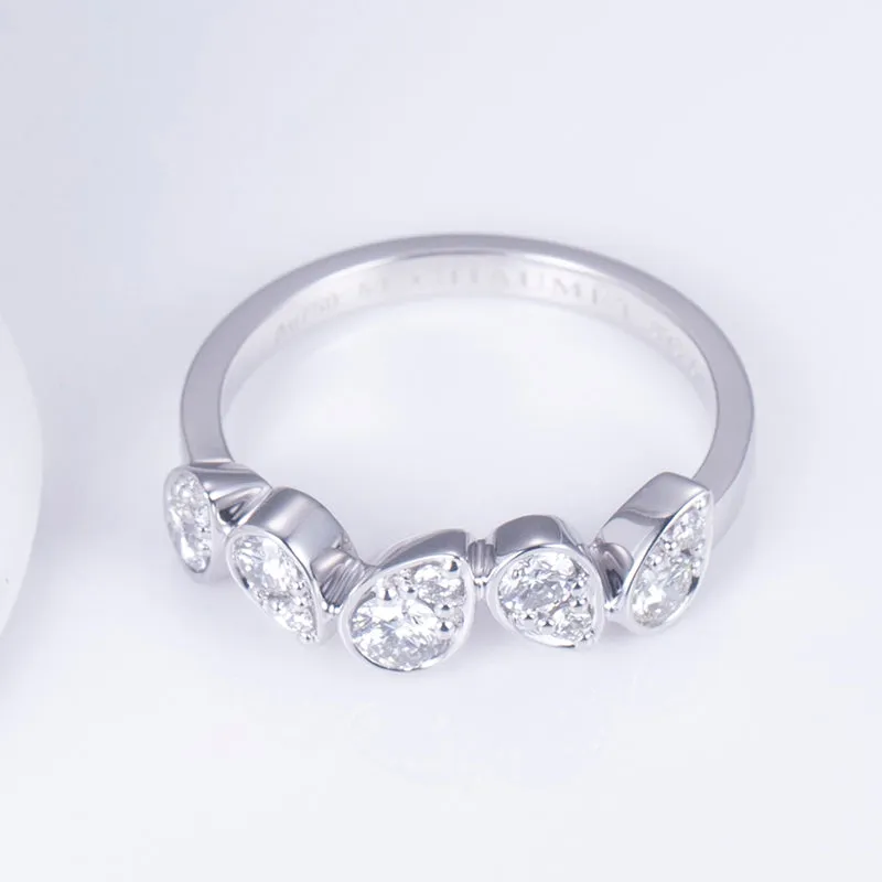 9 Stone Round Diamond Gold Band | 0.328 ct