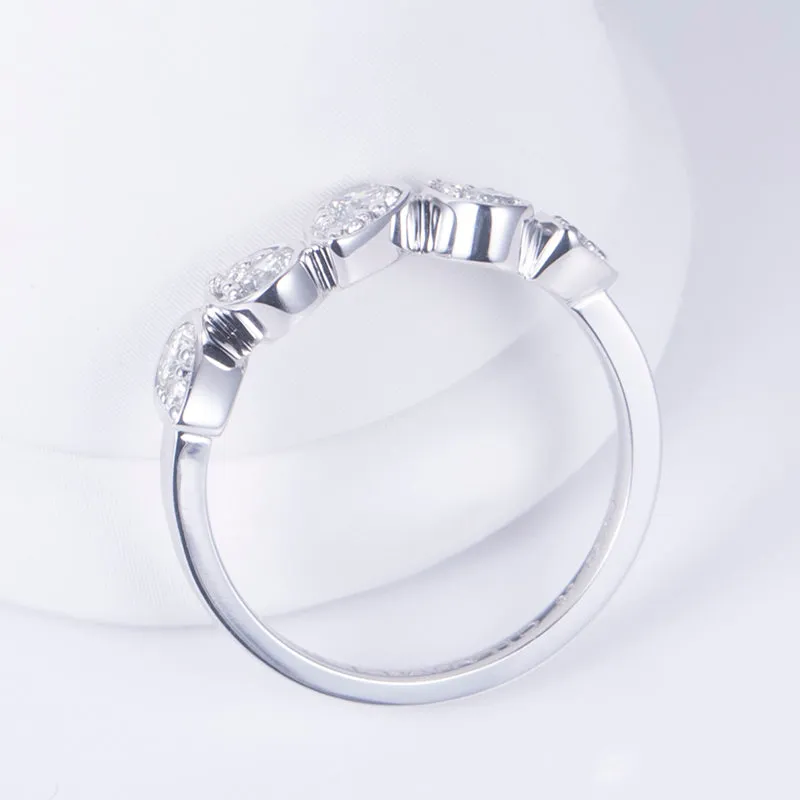 9 Stone Round Diamond Gold Band | 0.328 ct