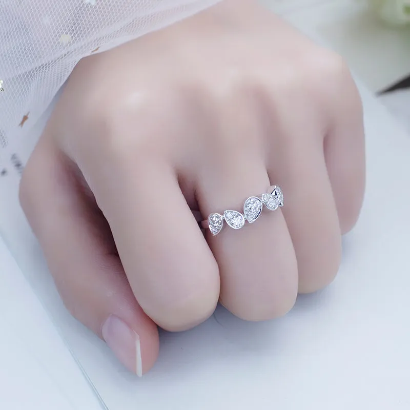 9 Stone Round Diamond Gold Band | 0.328 ct