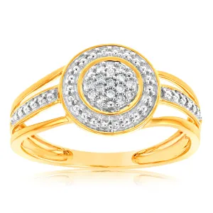 Alluring 9ct Yellow Gold Diamond Ring Shiels