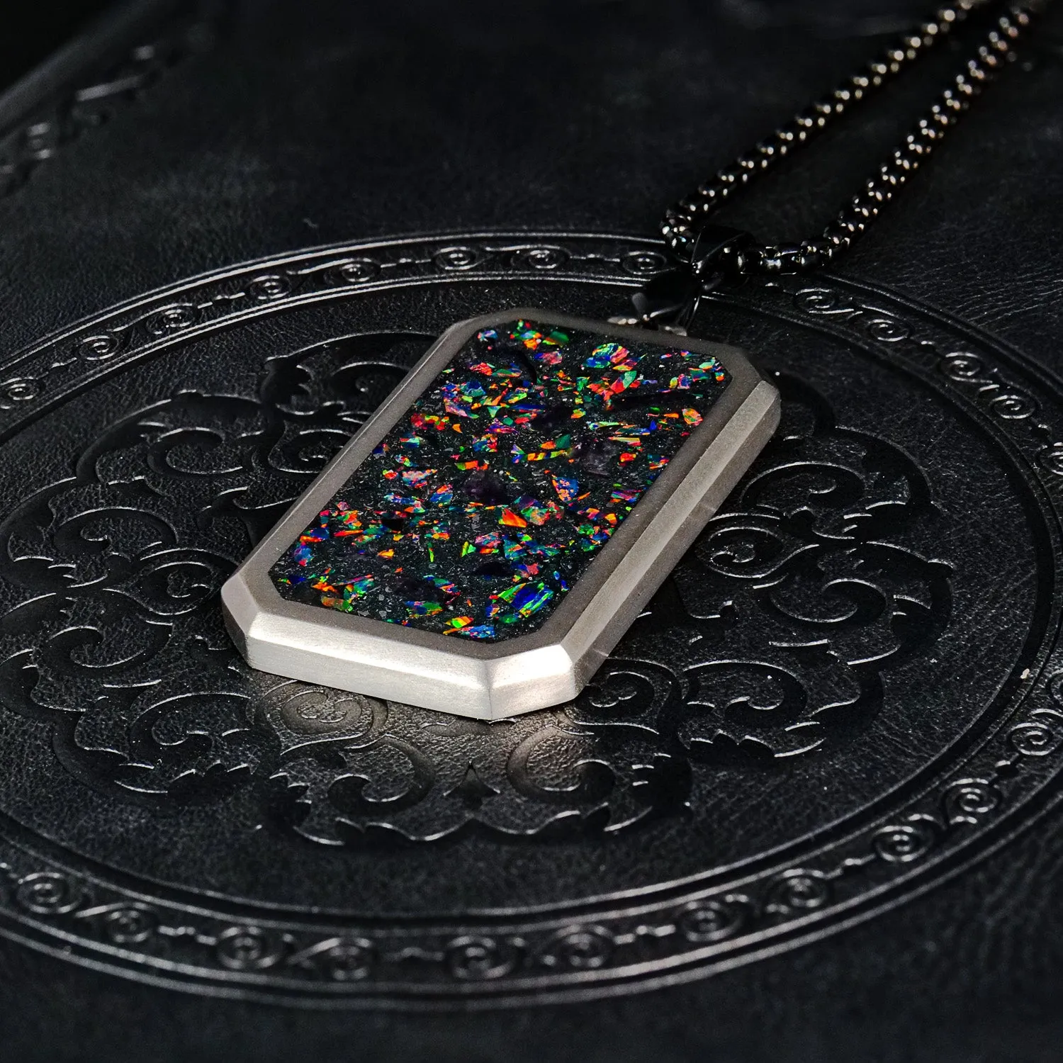 Black Fire Opal Glowstone Pendant