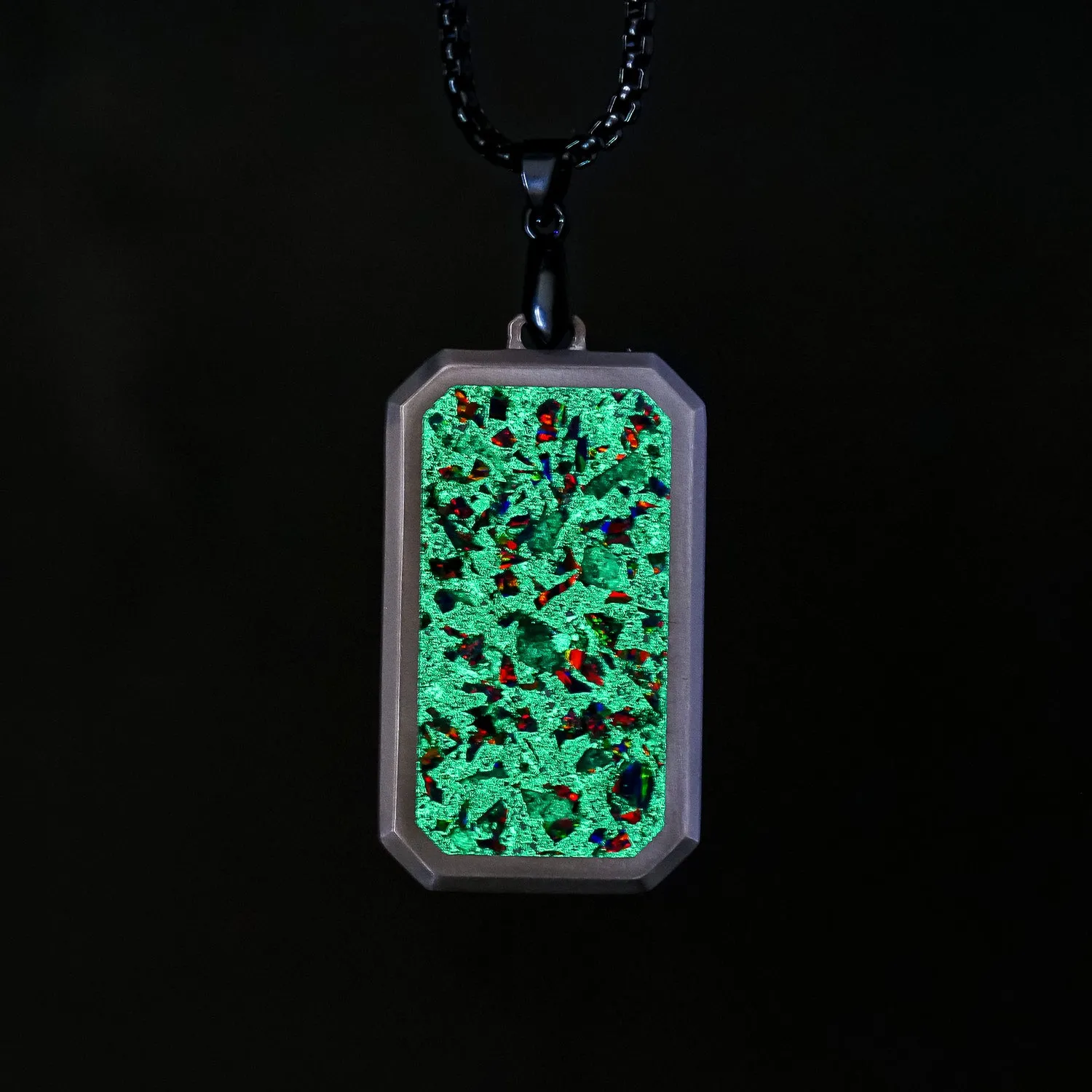 Black Fire Opal Glowstone Pendant