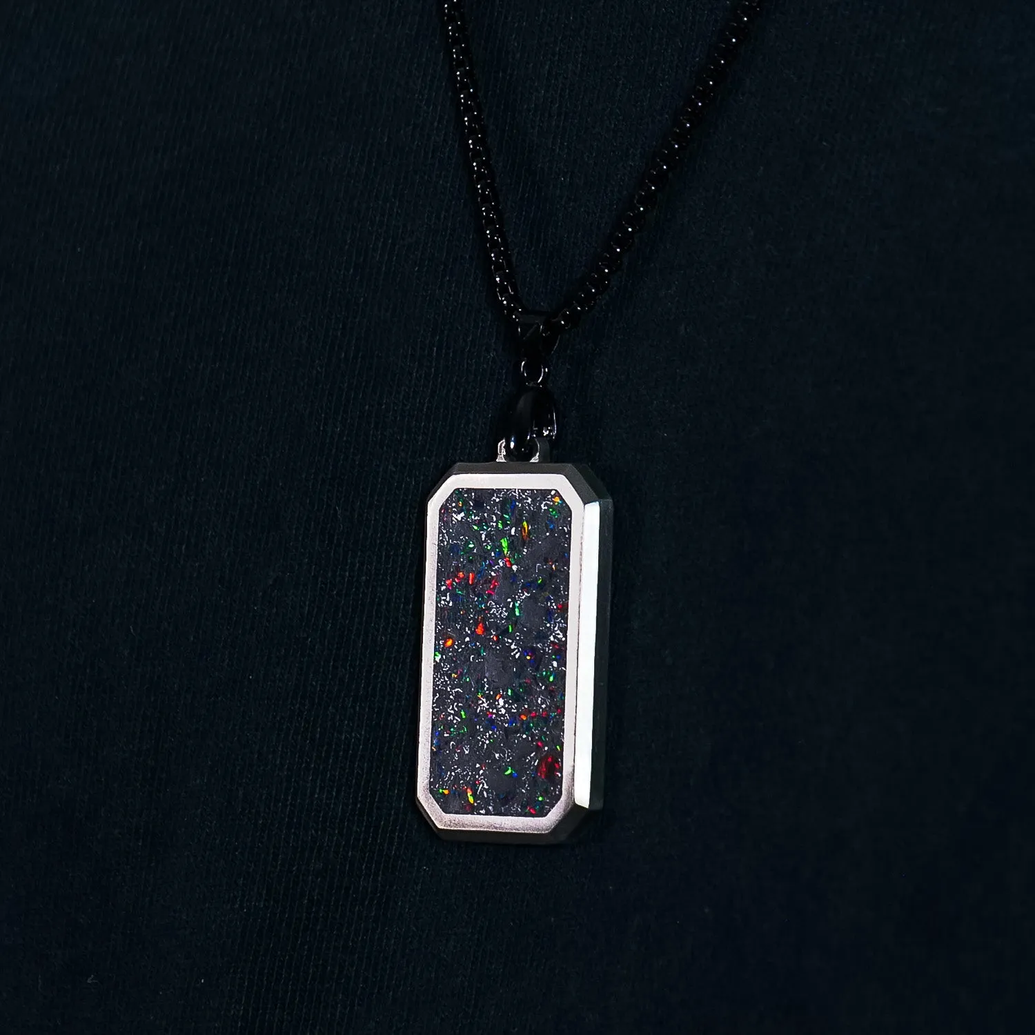 Black Fire Opal Glowstone Pendant