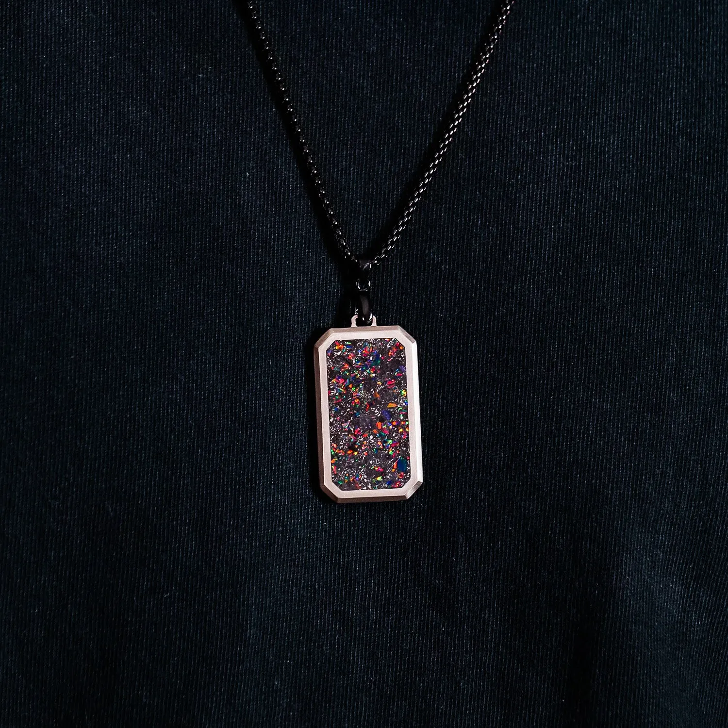 Black Fire Opal Glowstone Pendant