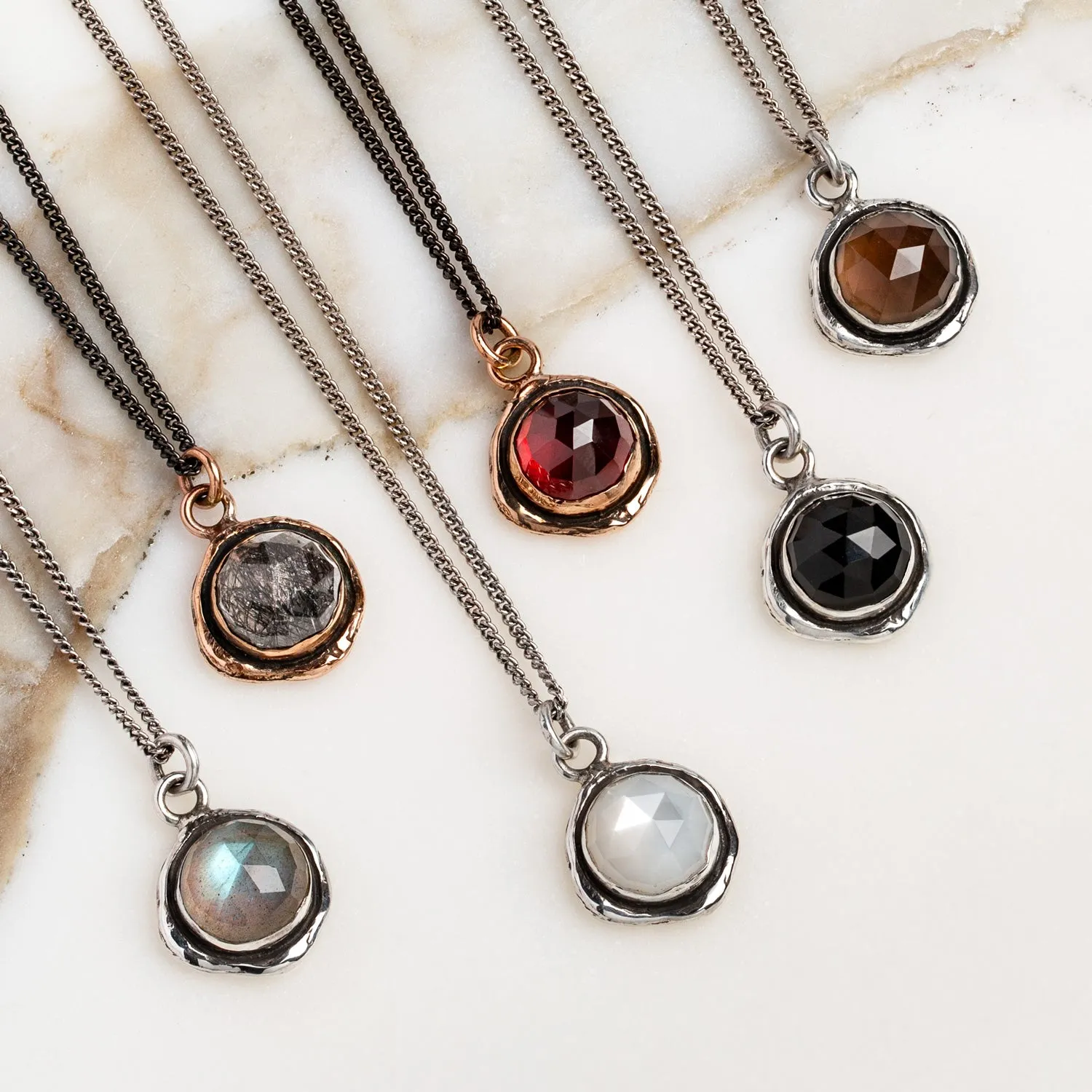 Black Onyx Faceted Stone Talisman