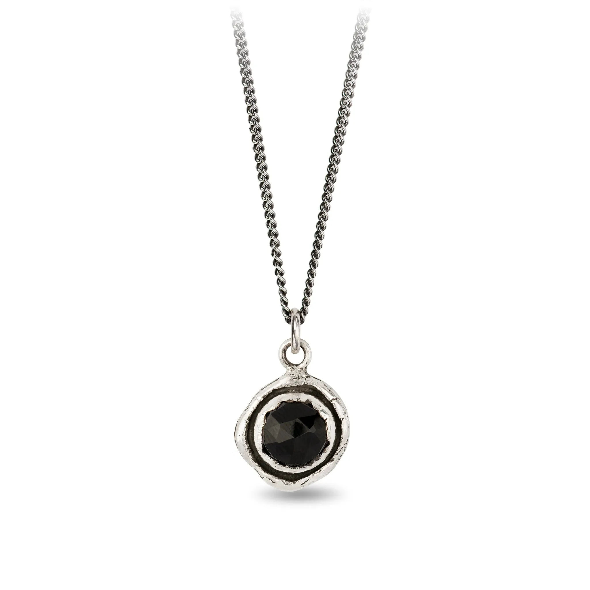 Black Onyx Faceted Stone Talisman