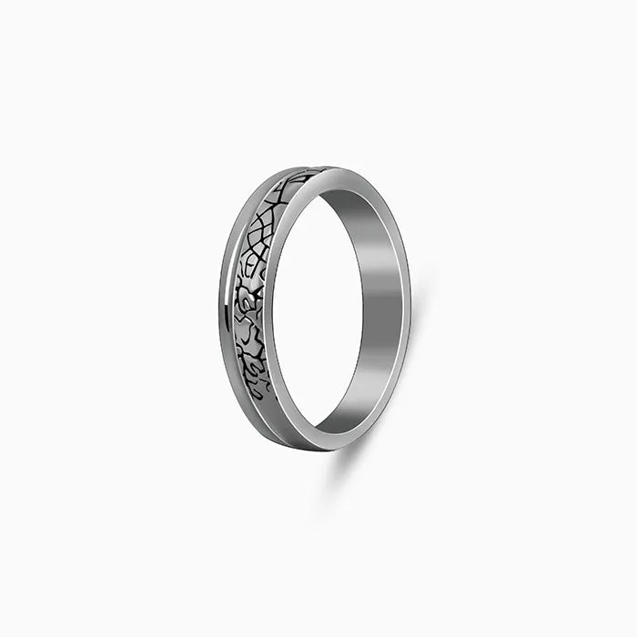 Black Rhodium Bold Ring For Him Giva