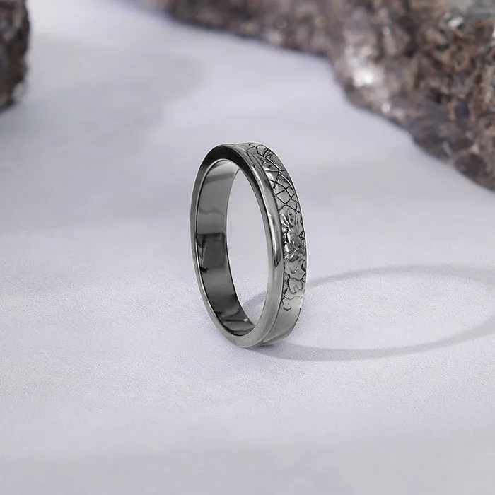 Black Rhodium Bold Ring For Him Giva